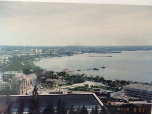 The Baku waterfront and harbor in 1993.