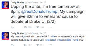 Fiorina tweets